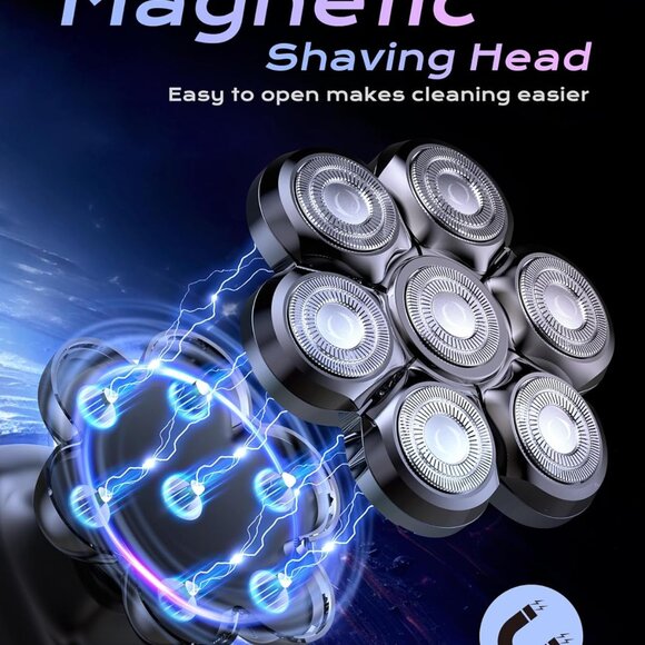 Head Shavers for Bald Men - 5-in-1 Electric Head Shaver Grooming Kit - Picture 6 of 9